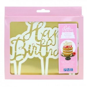 PME Cake Topper Cutter Happy Birthday script