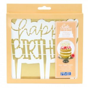 PME Cake Topper Cutter Happy Birthday modern