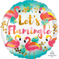 Folienballon Standart "Let's Flamingle"