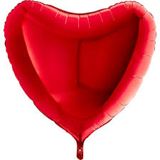 Folienballon "Herz" rot metallic