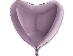 Folienballon "Herz" lila metallic 91cm