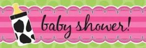 Party Banner Baby Shower Bottle Girl