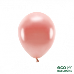 100 ECO-Luftballons - Ø 26cm - Metallic - Rosegold