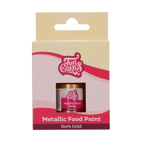 FunCakes FunColours Metallic Food Paint Dunkelgold 30ml