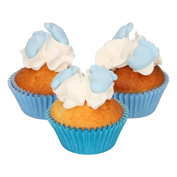 FunCakes Zucker Dekorationen Baby Füße Blau Set/16
