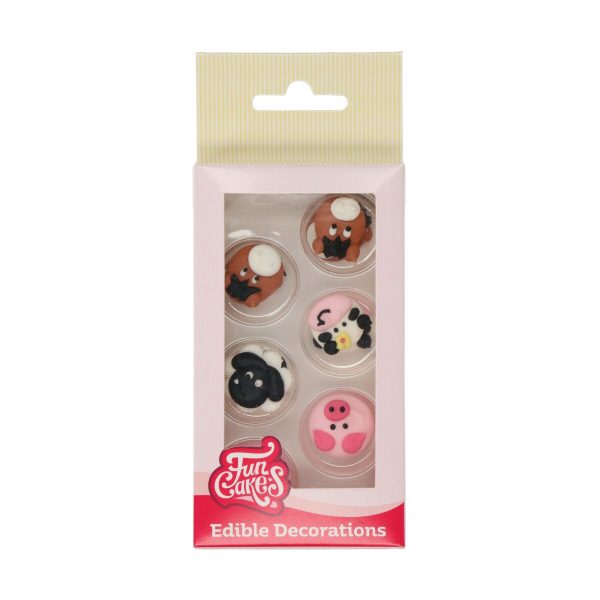 Funcakes Farm Tiere Zuckerfiguren 8st
