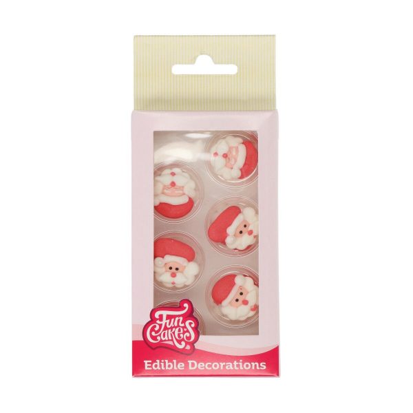FunCakes Zucker Dekorationen Santas Claus Set/12