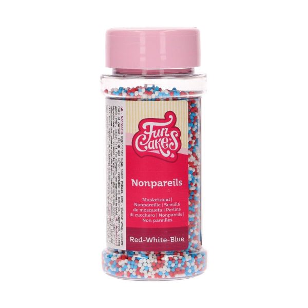 Funcakes Nonpareils -Rot-Weiss-Blau- 80gr.