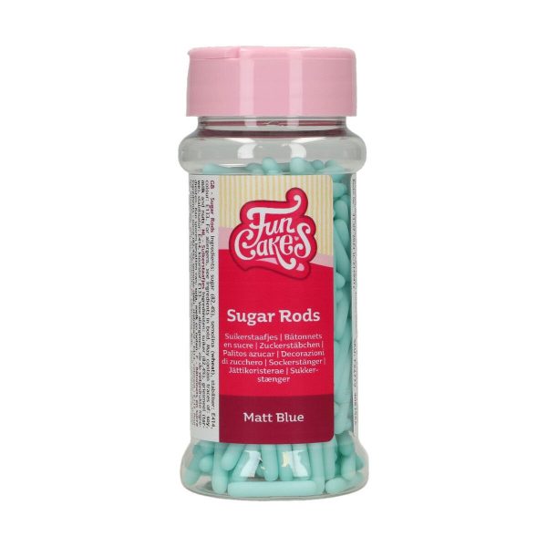 FunCakes Matt Sugar Rods XL Hellblau 70 g