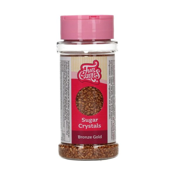 FunCakes Sugar Crystals Bronze Gold 80 g
