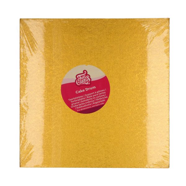 FunCakes Tortenplatte Quadrat 30,5 cm -Gold-