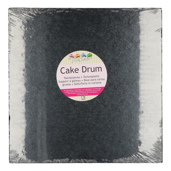FunCakes Cake Drum Quadratisch 30,5 cm - Schwarz -
