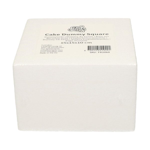 FunCakes Cake Dummy Quadrat 10cm -15x15cm-