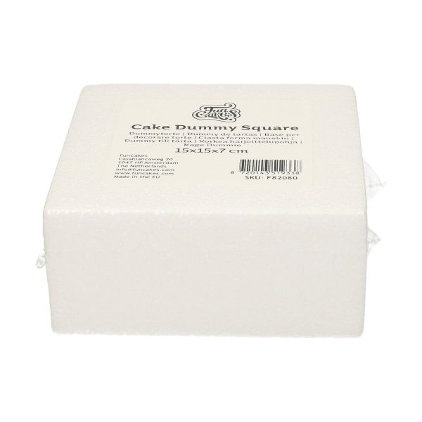 FunCakes Cake Dummy Quadrat 7cm -15x15cm-