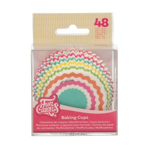 FunCakes Baking Cups -Chevron Bunt- pk/48