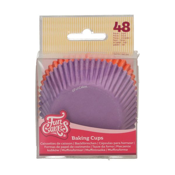 F84345_0_974d3711bcfb0f2400d010bd50998611_1 FunCakes Baking Cups Lila / Orange pk/48