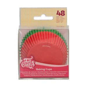 FunCakes Baking Cups Rot / Grün pk/48