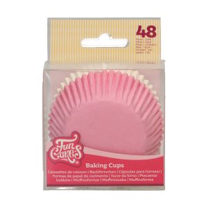 FunCakes Baking Cups Zartrosa / Weiß pk/48