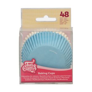 FunCakes Baking Cups Zartblau / Weiß pk/48