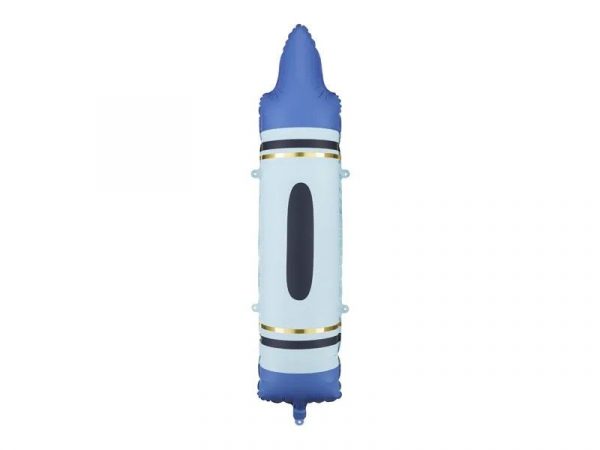 Folienballon Buntstift Blau 23x104 cm