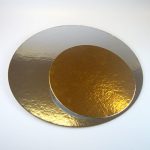 Fun Cakes Cake Card Tortenplatten - Rund Silber / Gold 35 cm