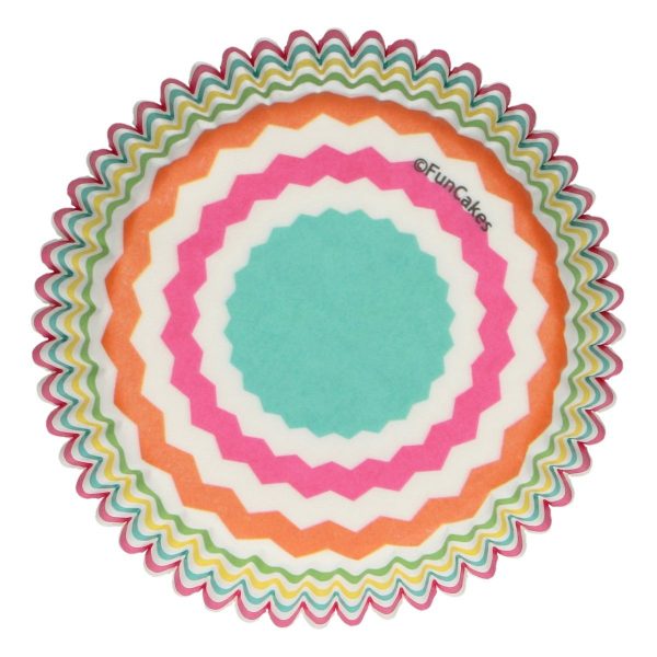 FunCakes Baking Cups -Chevron Bunt- pk/48