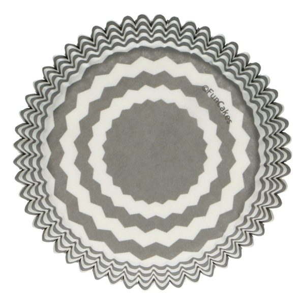 FunCakes Backförmchen -CHEVRON GREY- PK/48