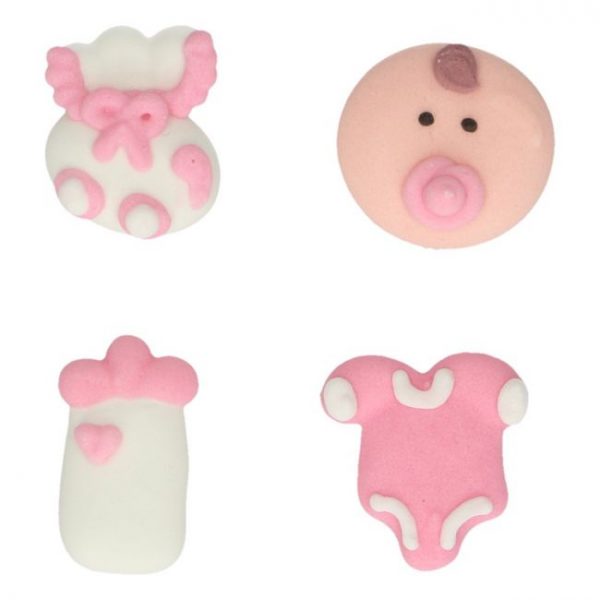 FunCakes Zucker Dekoration Baby Girl Set/8