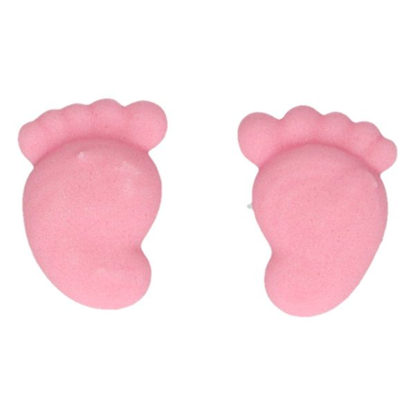 FunCakes Zuckerdekorationen Babyfüße Rosa Set/8