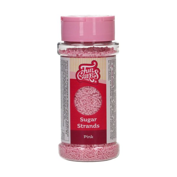 FunCakes Sugar Strands Rosa 80 g