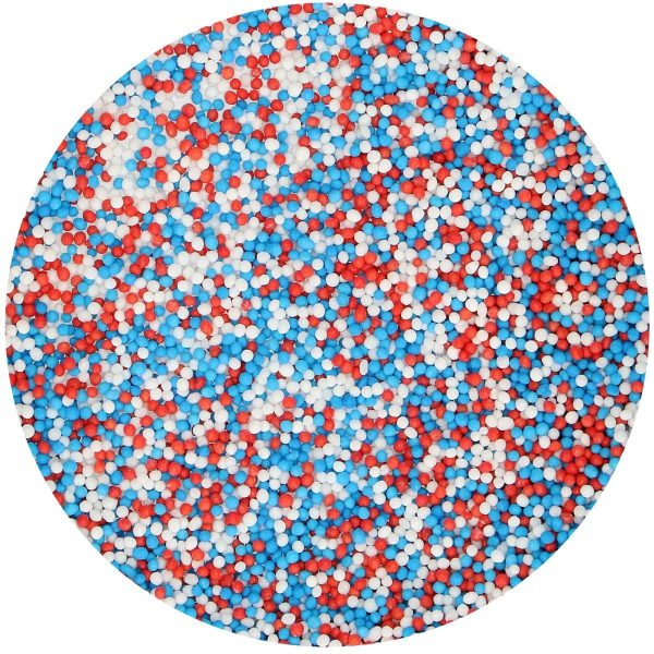 Funcakes Nonpareils -Rot-Weiss-Blau- 80gr.