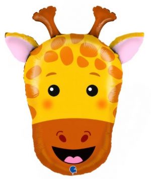 Air filled Giraffe Ballon am Stab