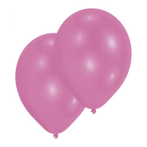 10 Latex Balloons Standard Pink 27.5 cm/11''