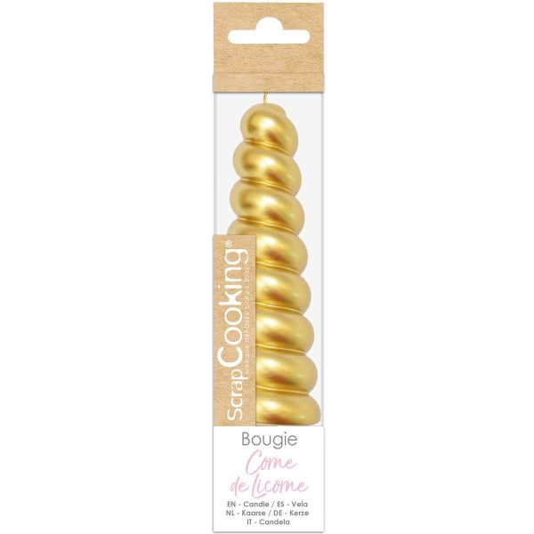 ScrapCooking Unicorn Horn Kerze Gold