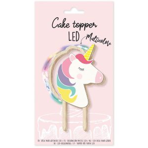 Einhorn Cake Topper mit LED Beleuchtung
