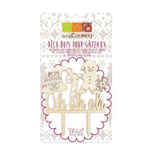 Scrapcooking Cake Topper Holz "OH OH OH"