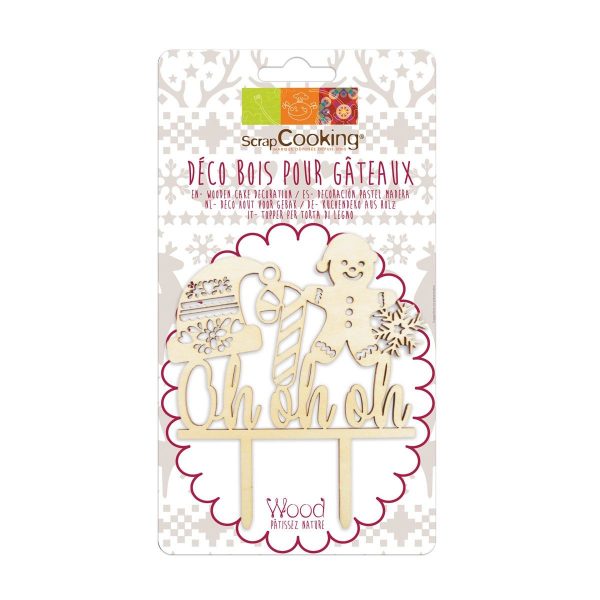 Scrapcooking Cake Topper Holz "OH OH OH"