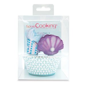 ScrapCooking Baking Cups & Toppers Meerjungfrau Set/24