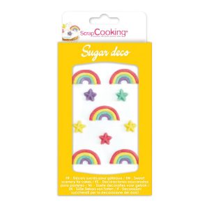 ScrapCooking Zuckerdekorationen Regenbogen Set/10