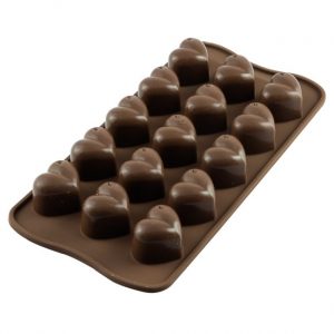 SilikoMart Silikonform mini Schoko-Herzen