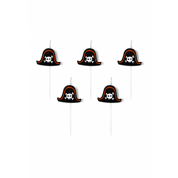 5 Mini-Figurenkerzen Pirat