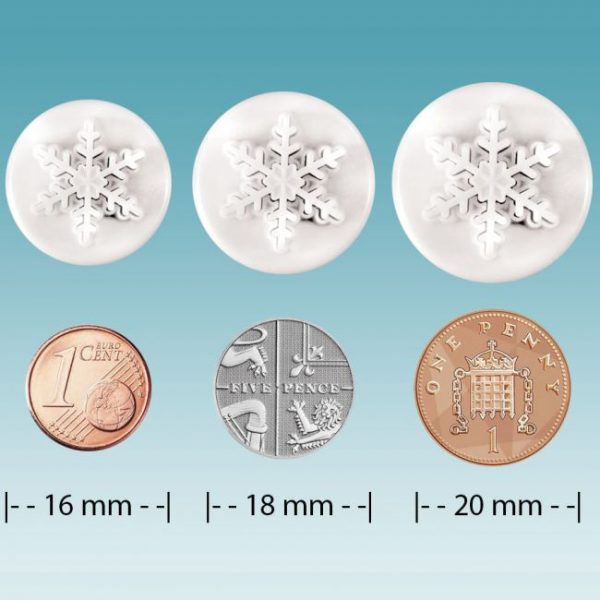 PME MINIATURE Snowflake PLUNGER CUTTER SET/3