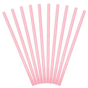 PartyDeco Papierstrohhalme Hellrosa 10 Stück