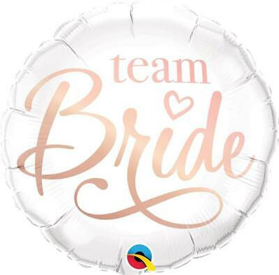 Folienballon "Team Bride" weiß/rosegold 46 cm