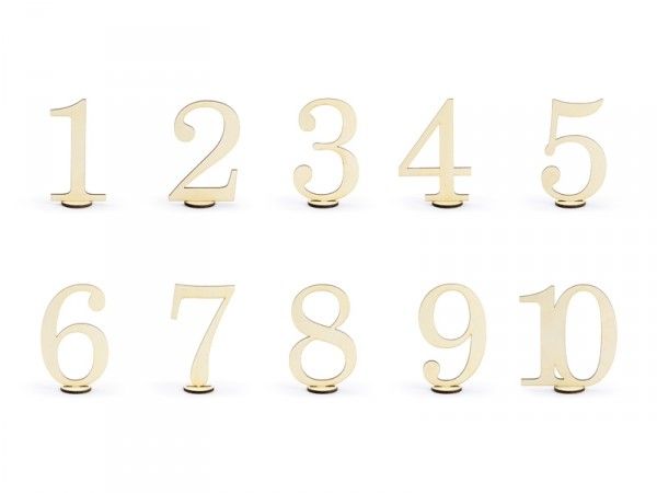 Tischdeko / Tischnummern Cake Topper von 1-10