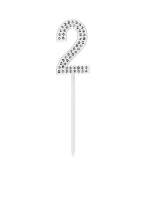 Tortentopper Cake Topper "2" Diamond 10,5 cm