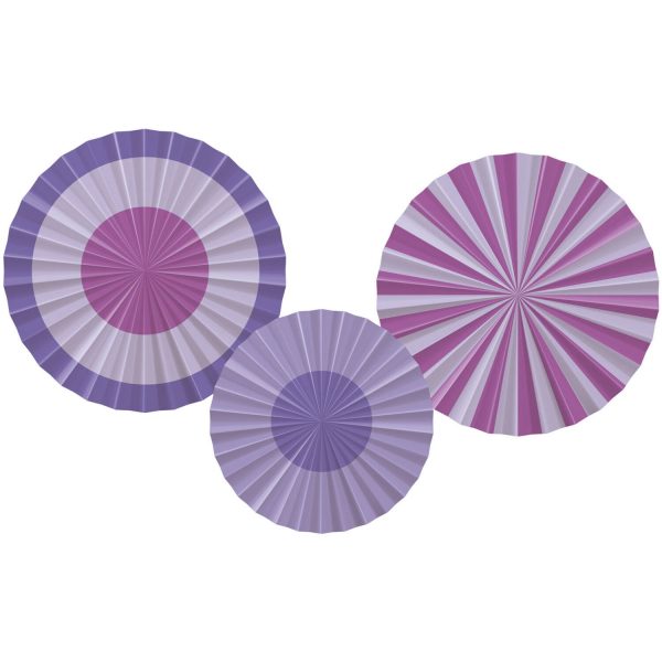 Deko-Fan-Set - Posh Purple - 3 Stück