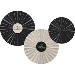 Deko-Fächer-Set - Crème Noir - 3 Stück
