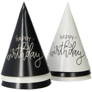 Mini Party Hütchen - Crème Noir - 10 cm - 6 Stück