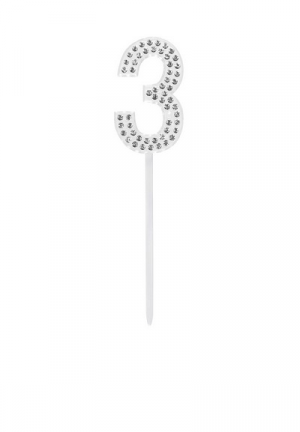 Tortentopper Cake Topper "3" Diamond 10,5 cm